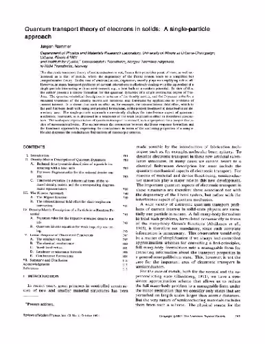 خرید و دانلود نسخه کامل کتاب Quantum transport theory of electrons in solids: A single-particle approach