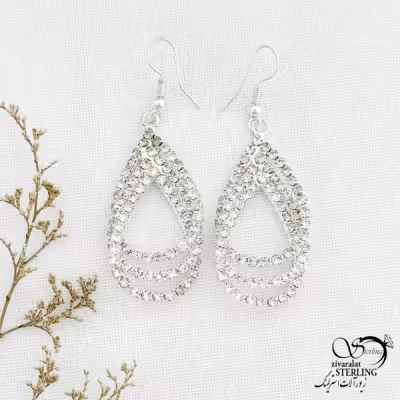 گوشواره مجلسی آویز اشکی کد 12632