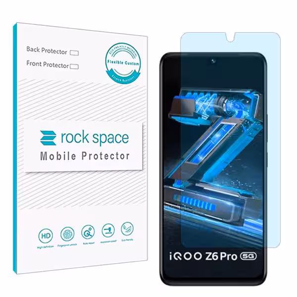 گلس ویوو iQOO Z6 Pro مدل نانو هیدروژل آنتی بلو برند راک اسپیس کد S