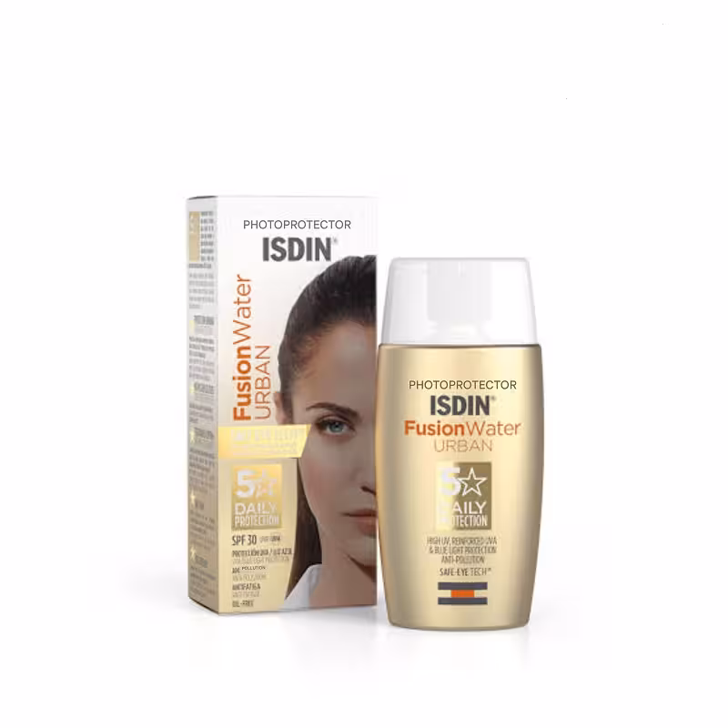کرم ضد آفتاب بی رنگ اوربان فیوژن واتر SPF30 حجم 50 میل بچ کد حک شده