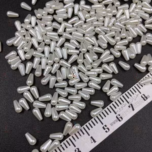 مروارید اشکی پلاستیکی کوچک(8 میل ) بسته 25 گرمی