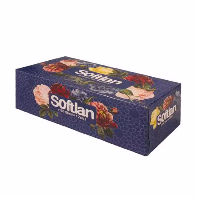 دستمال کاغذی سافتلن سری پرنیان 150 برگ دولا