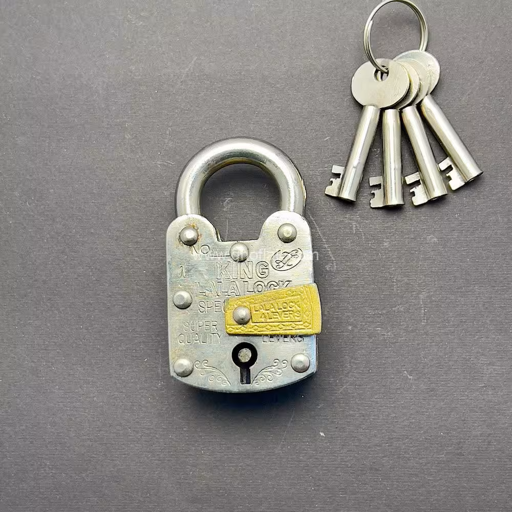 قفل آویز پاکستانی فولادی سایز 50 | دست‌ساز و ضد برش