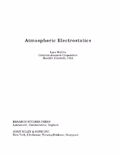 خرید و دانلود نسخه کامل کتاب Atmospheric Electrostatics