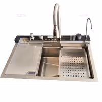 سینک ظرفشویی آبشاری 5 کلید پیانویی هایشین