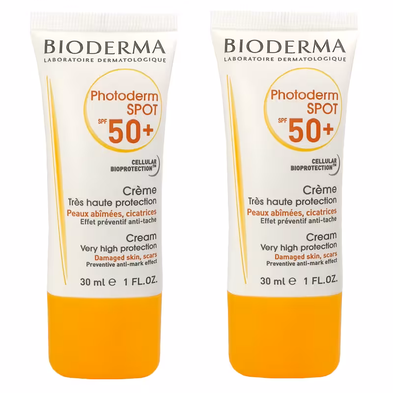 کرم ضد آفتاب بایودرما مدل SPOT-DOUBLE حجم 30 میلی لیتر مجموعه