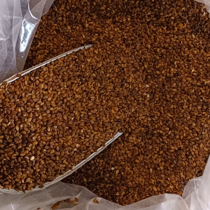 کنجد قهوه ای شسته شده، 100 گرمی