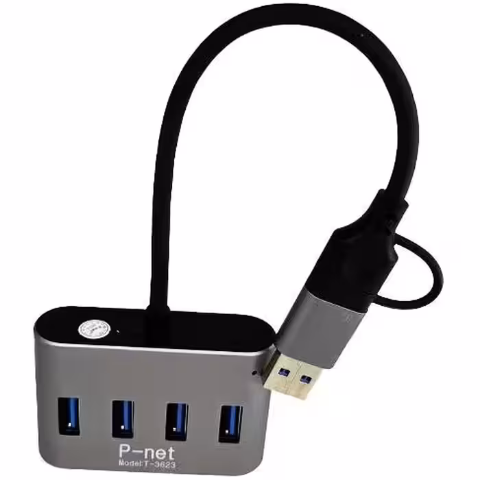 هاب 4 پورت T-3623 TYPE-C USB3.1 پی نت