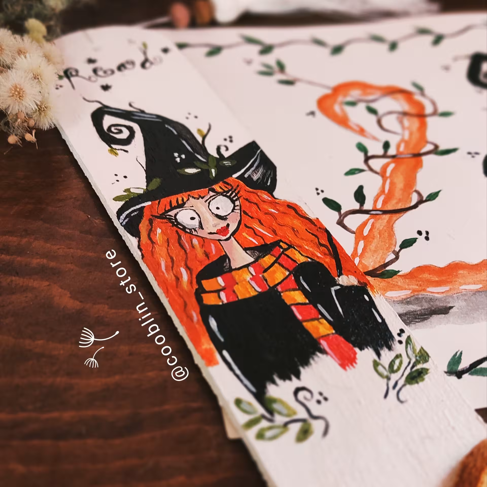 بوکمارک چوبی طرح فانتزی