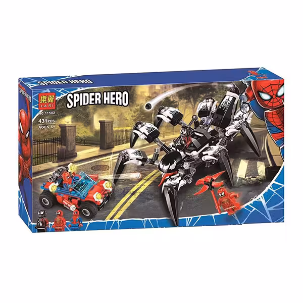 لگو اسپایدرمن و کارنیج و‌ربات خزنده ونوم