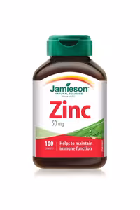 قرص زینک 50 میلی گرم Jamieson - بسته 100 عددی