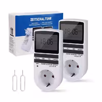 پک دو عددی پریز تایمر دار دیجیتالی برند Aulaya TM02