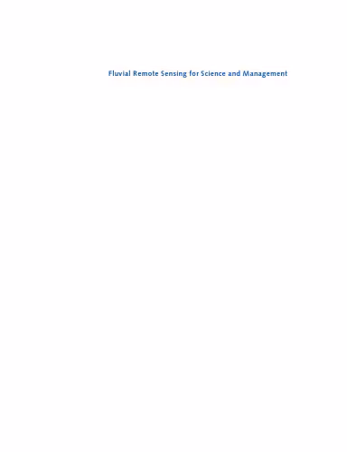 خرید و دانلود نسخه کامل کتاب Fluvial Remote Sensing for Science and Management