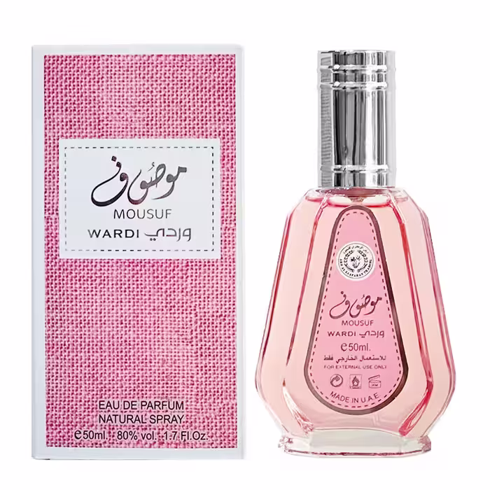 ادکلن موصوف وردی Mousuf wardi ارض الزعفران حجم 50ml