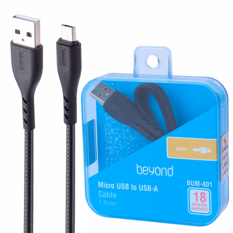 کابل میکرو یو اس بی فست شارژ Beyond BUM-401 2.1A 1m