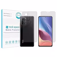 گلس محافظ صفحه نمایش و پشت گوشی شیائومی  Redmi K40 Pro مدل نانو هیدروژل شفاف برند راک اسپیس کد SS