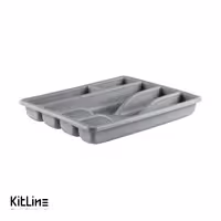جای قاشق و چنگال پلیمری طوسی 5 خانه ترکیبی