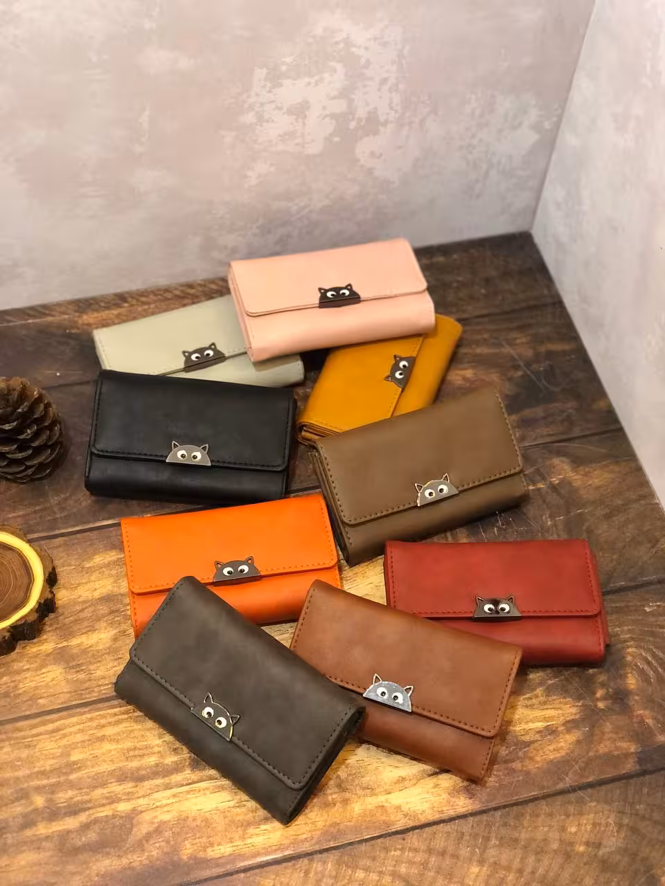 کیف پول دخترانه سه لت گربه چپول