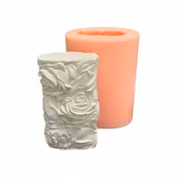 قالب سیلیکونی کتیبه گل رز قطر 7 ارتفاع 12 سانت