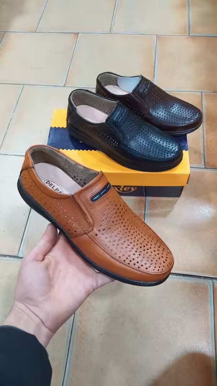 کفش مردانه تابستانی چرم کد 2301