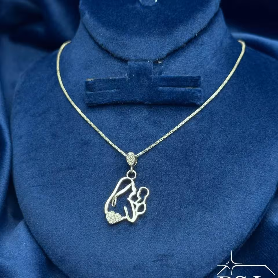 گردنبند نقره زنانه مادر و نوزاد. قیمت فقط پلاک 