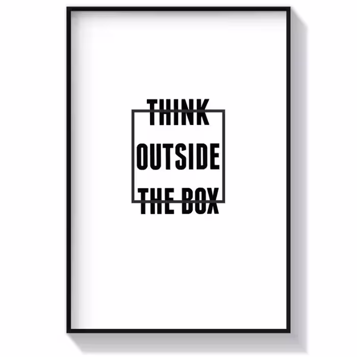 تابلو تایپوگرافی Think Outside The Box