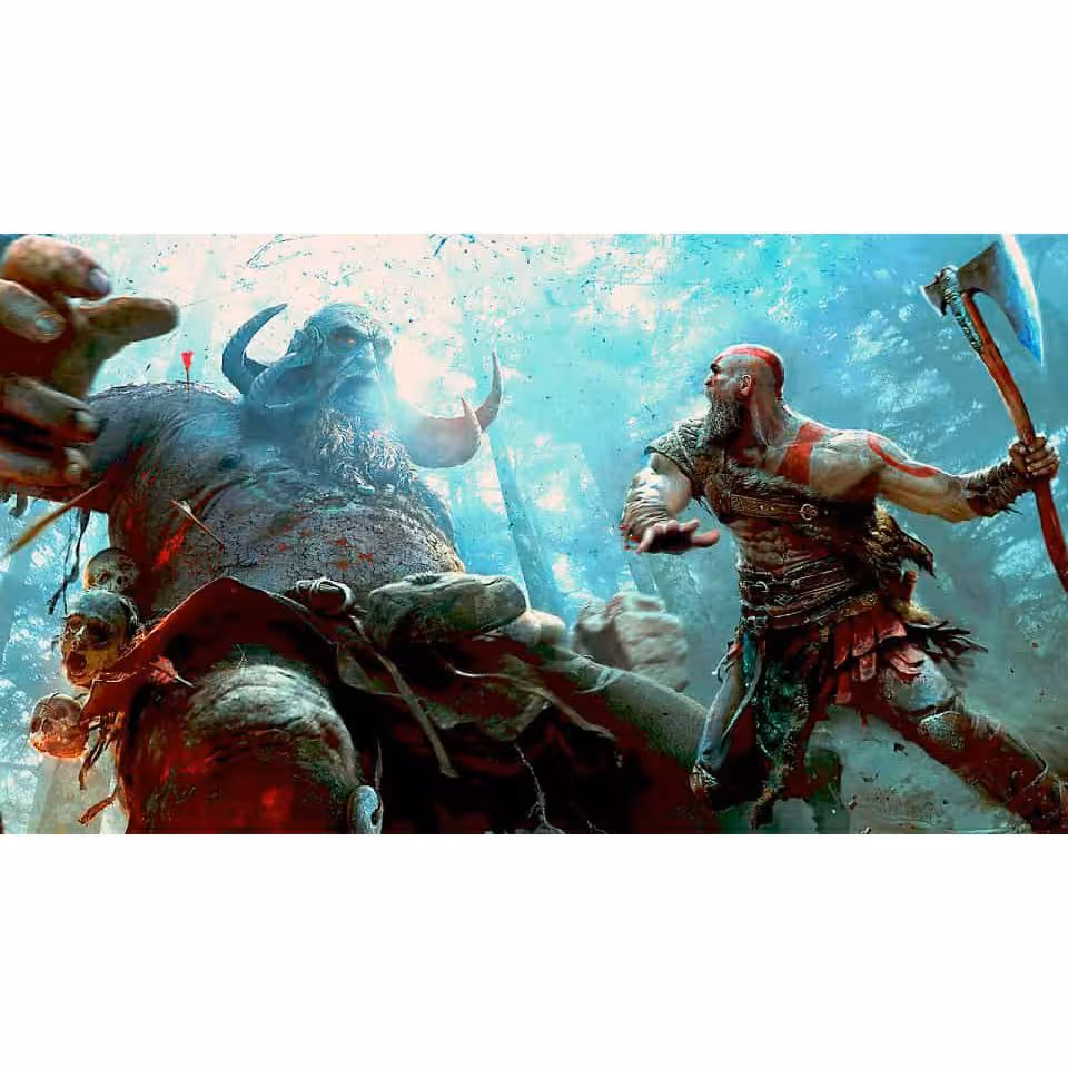 برچسب پلی استیشن 2 مدل اسلیم طرح god of war