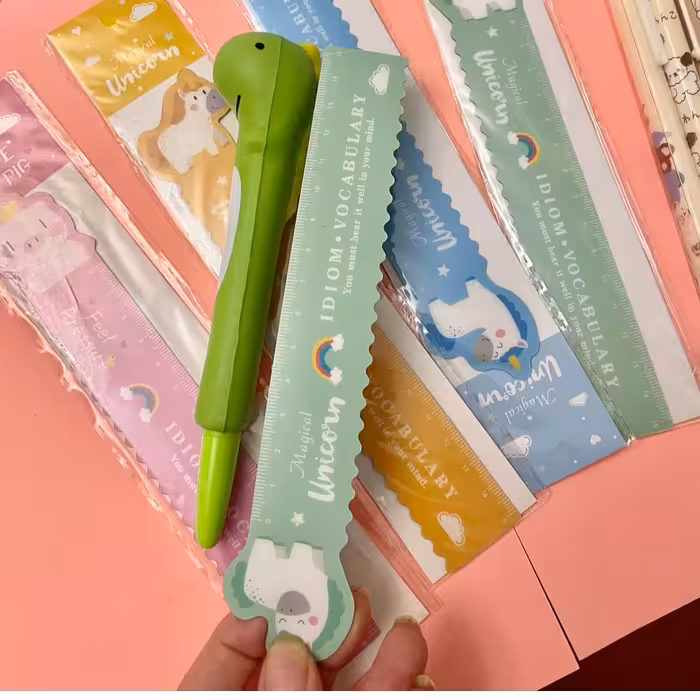 خط کش فانتزی  خوشگل و متفاوت نشکن  کاملا منعطف زیبا و خاص سبک و استفاده دلچسب 