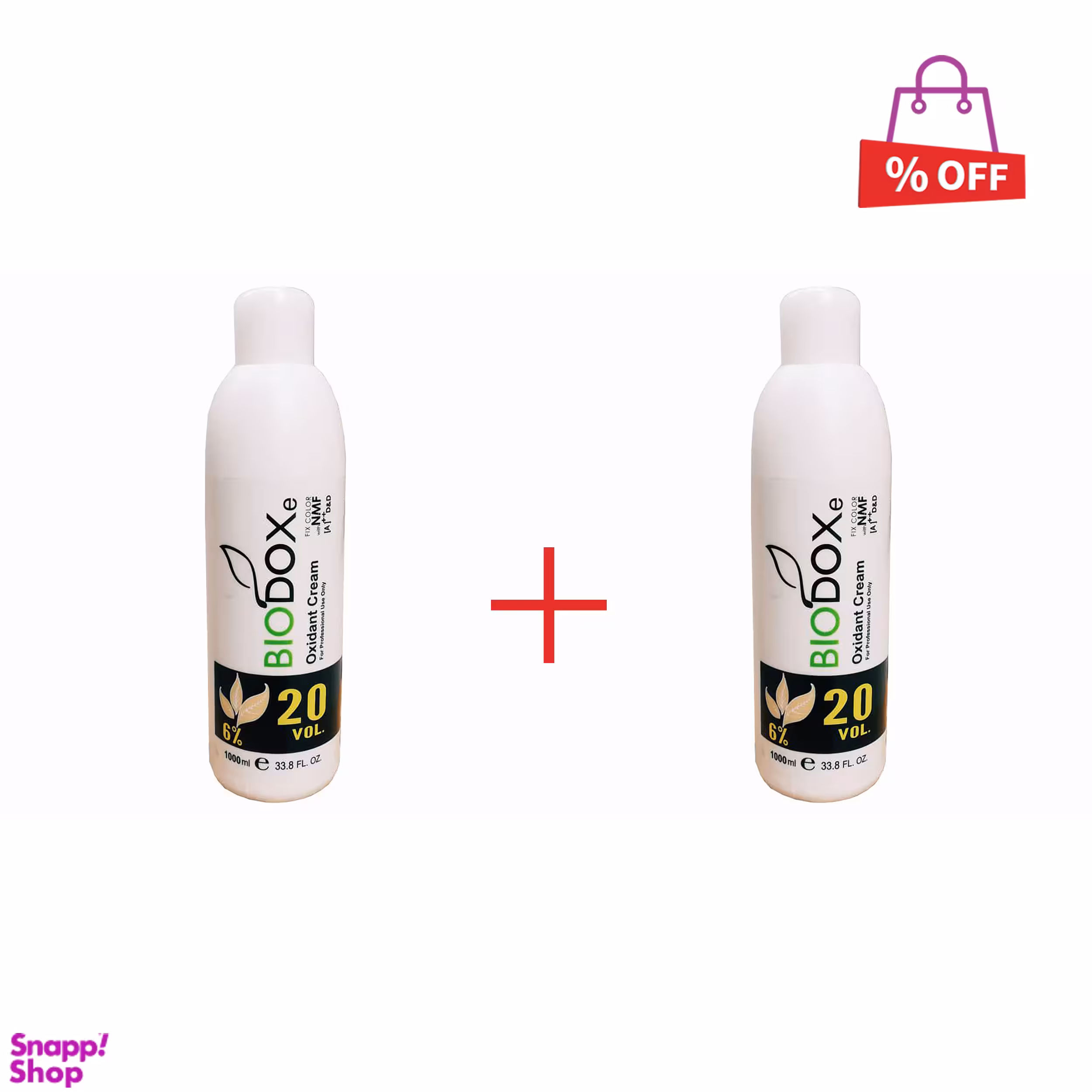 اکسیدان بیوداکس (Bio Dox) مدل Vol 20 شش درصدی حجم 1000 میلی‌لیتر مجموعه 2 عددی