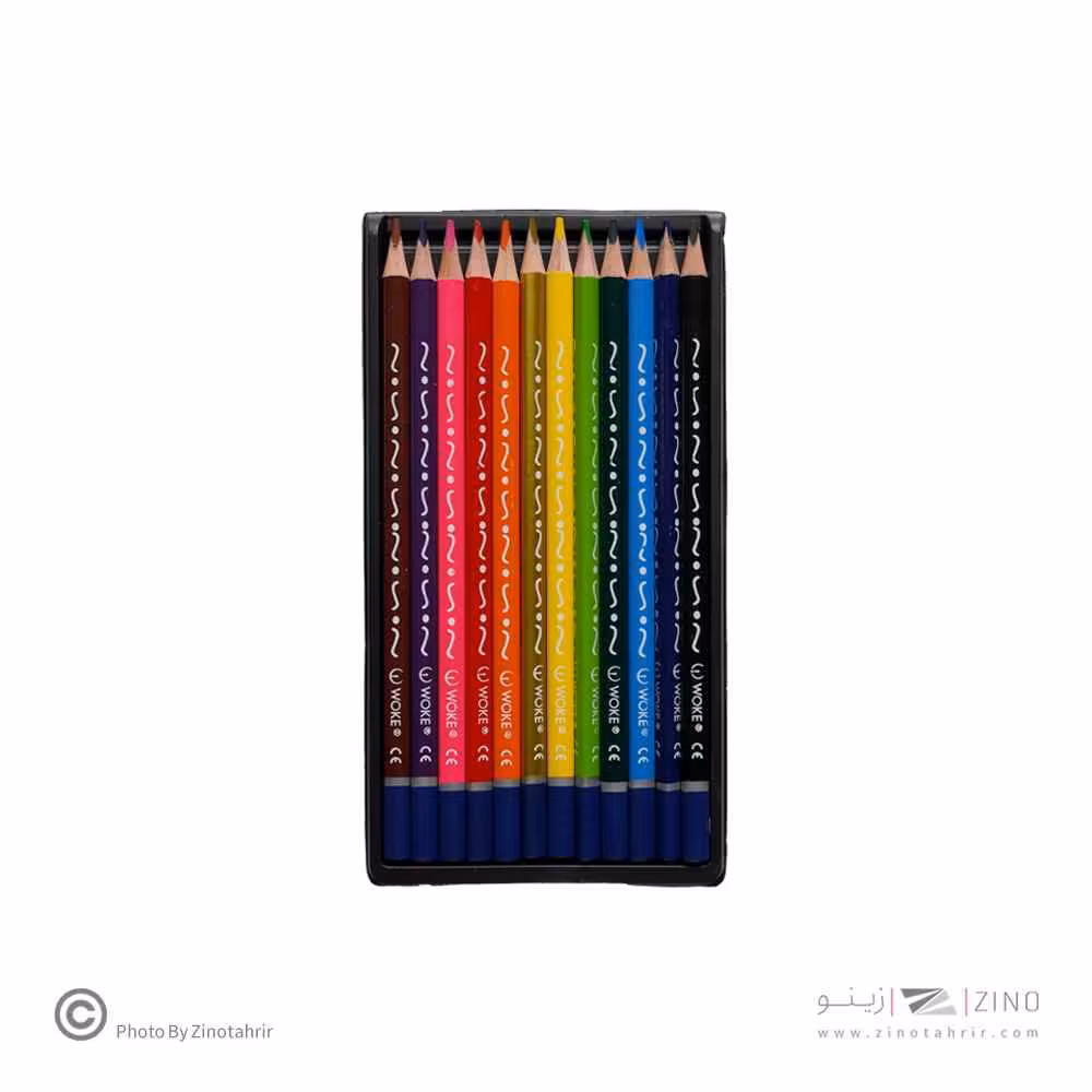 مدادرنگی12رنگ(سه گوش) جعبه مقوایی ووک