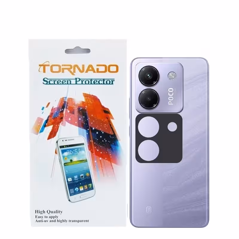 محافظ لنز دوربین تورنادو مدل قابدار مناسب برای موبایل شیائومی Poco M7 Pro 5G بسته 40 عددی