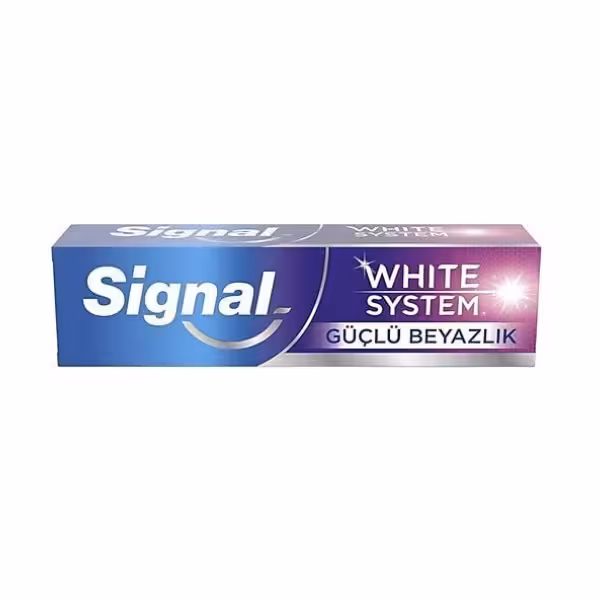 مشخصات، خرید و قیمت خمیر دندان سفید کننده سیگنال سری White System مدل Guclu Beyazlik حجم 75 میل ⭐️ ویان مارکت