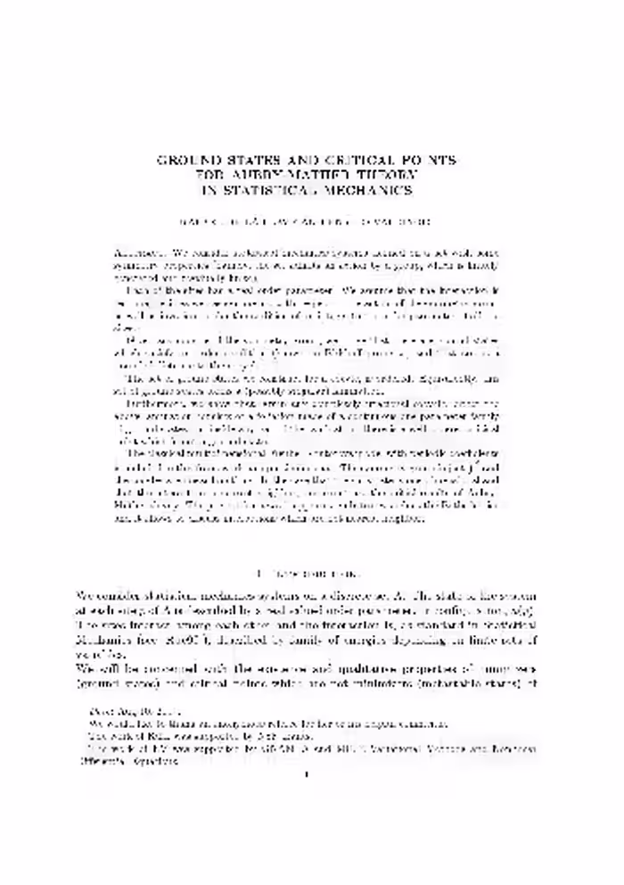 خرید و دانلود نسخه کامل کتاب Ground states and critical points for aubry-mather theory in statistical mechanics