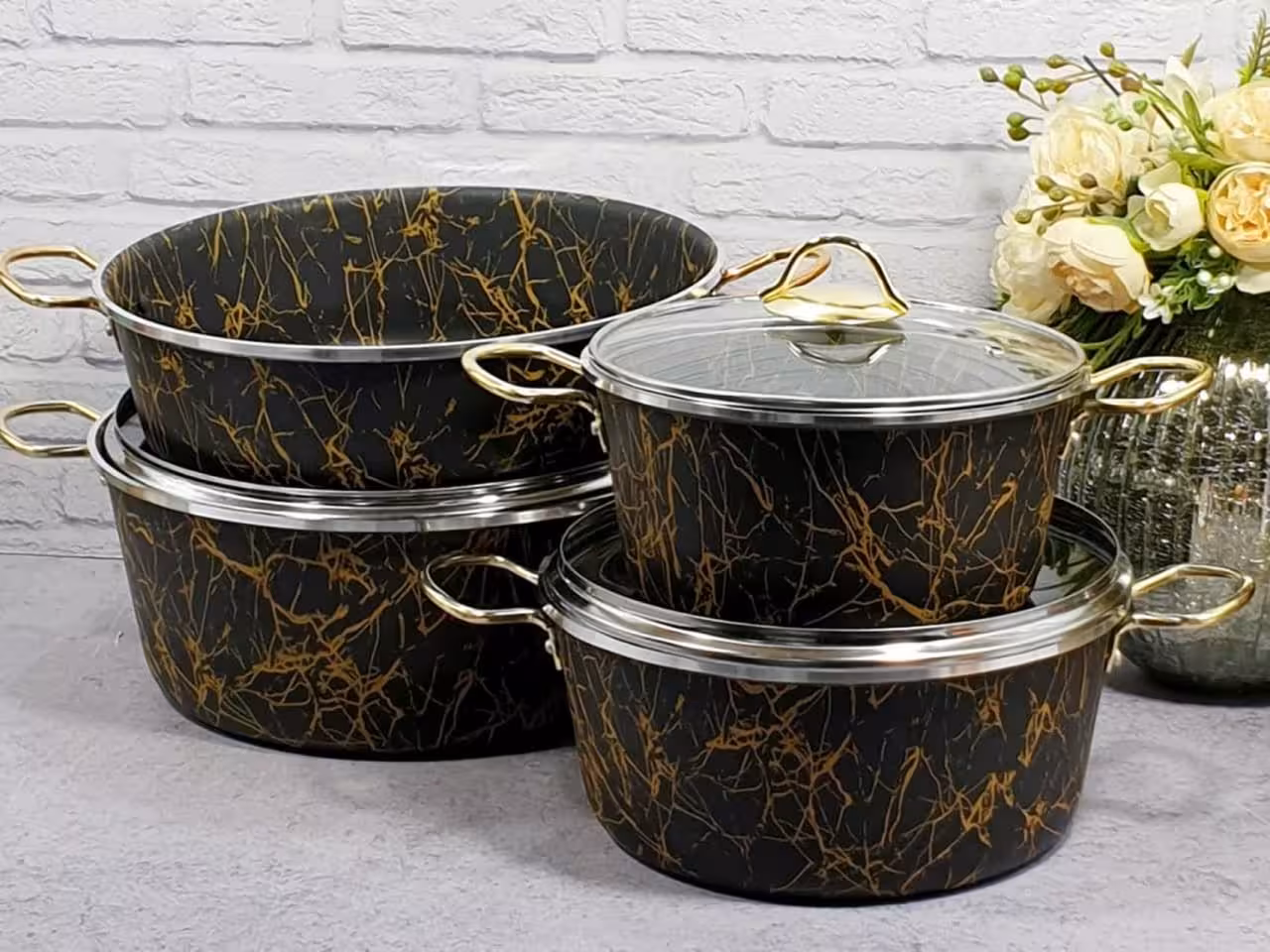 سرویس قابلمه ماربل 7 پارچه کوشا