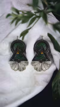 گوشواره پاپیه ماشه گل بابونه