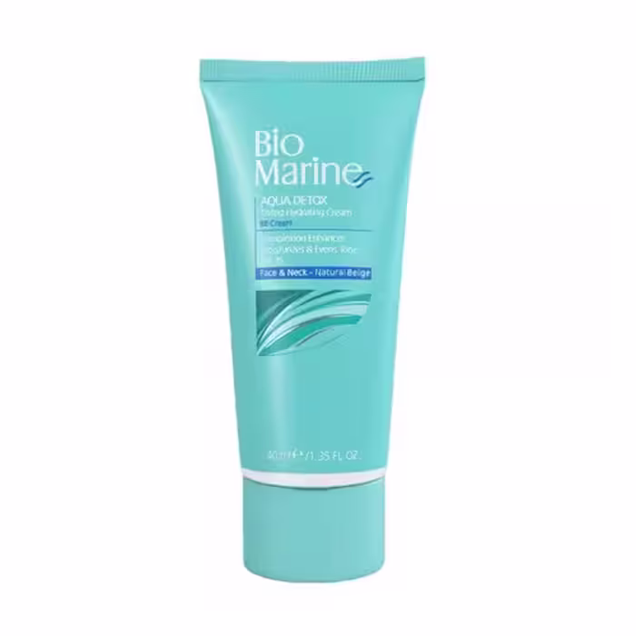 کرم رطوبت رسان رنگی بژ طبیعی بایومارین Aqua Detox Tinted Hydrating Cream Bio Marine