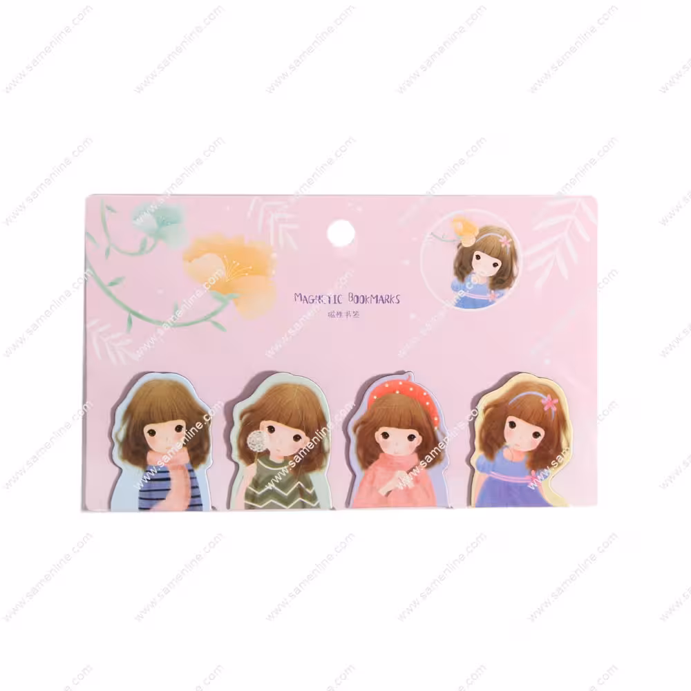 بوکمارک مگنتی مدل دختر مو کوتاه