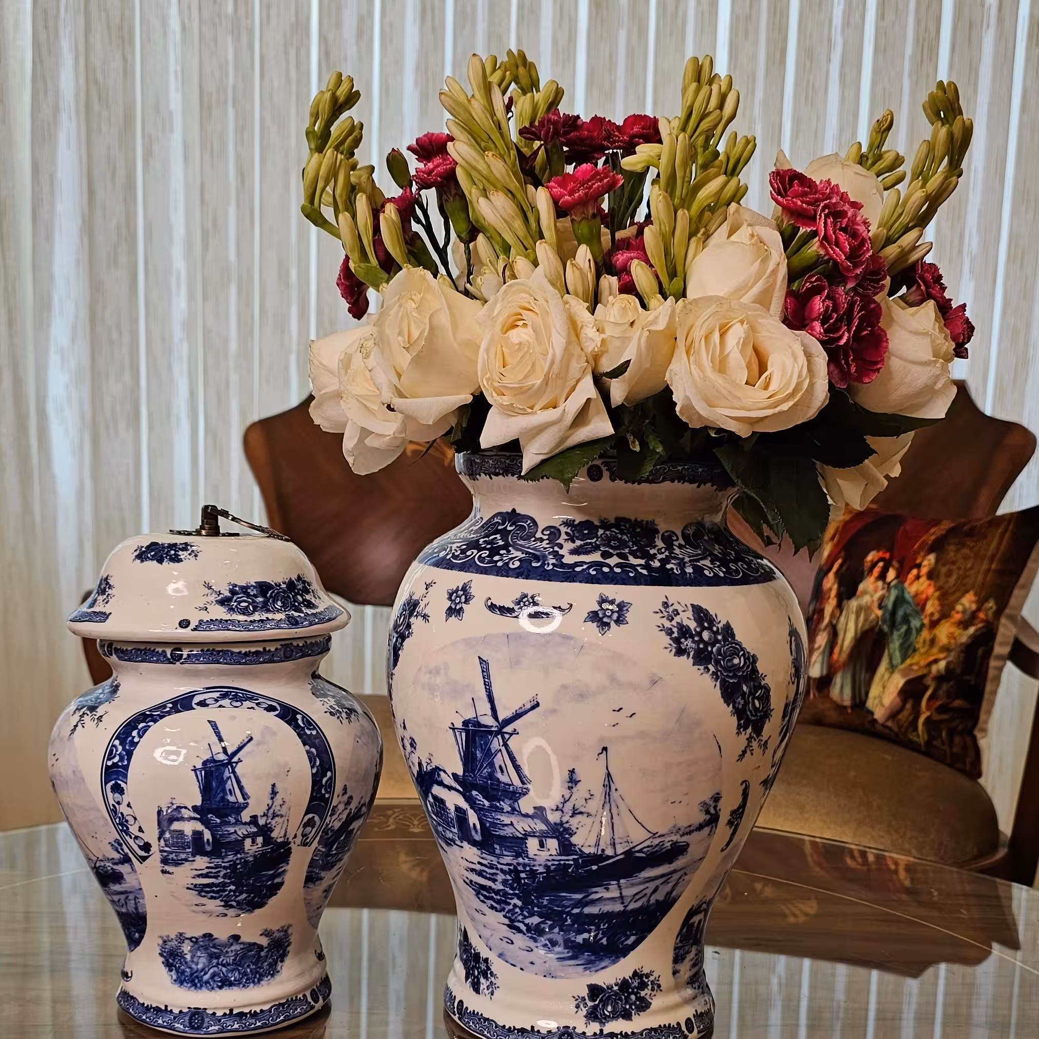 ست دو تایی جینجرجار  قلم آبی زیبا و دکوراتیو 