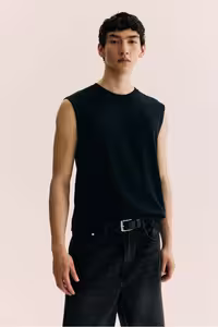 تی شرت مردانه COOLMAX® به طور منظم و مناسب بدون آستین H&M