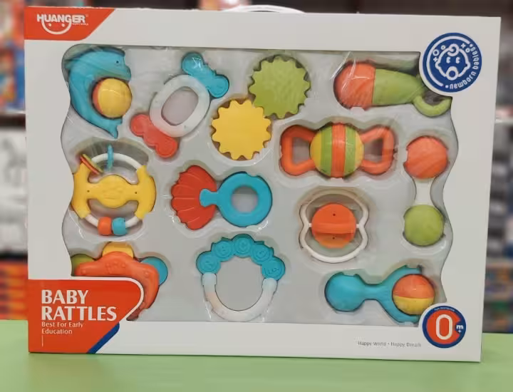 ست جغجغه و دندانگیر 12 عددی برند هانگر