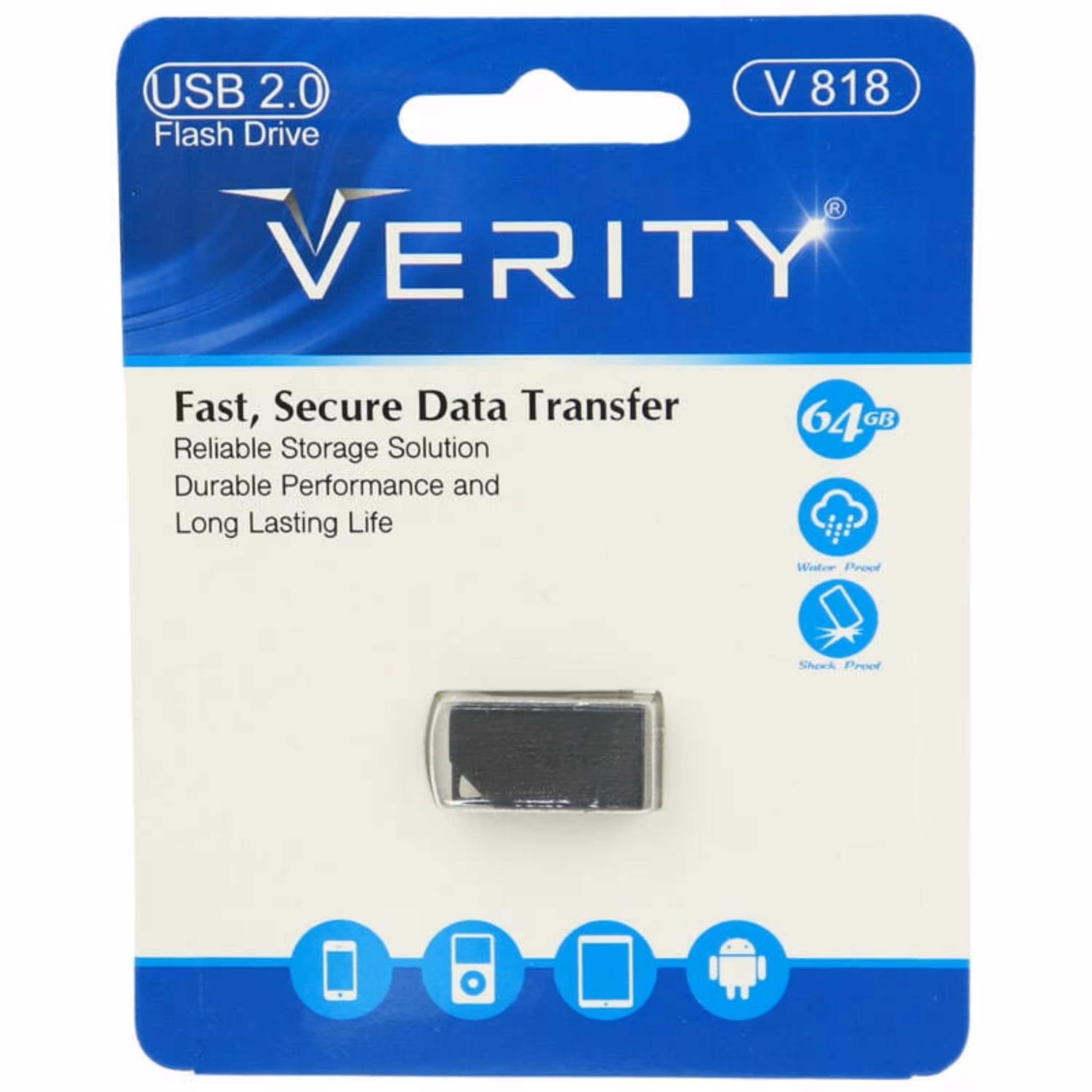 فلش وریتی VERITY مدل V- 818 ظرفیت 64 گیگابایت