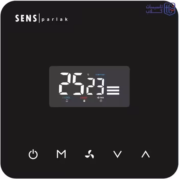 ترموستات فن کویل و داکت اسپلیت SENS|PARLAK مدل BLACK