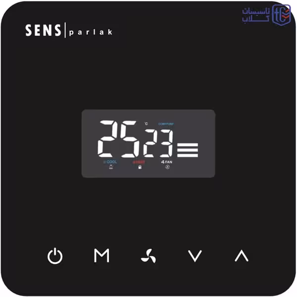 ترموستات فن کویل و داکت اسپلیت SENS|PARLAK مدل BLACK