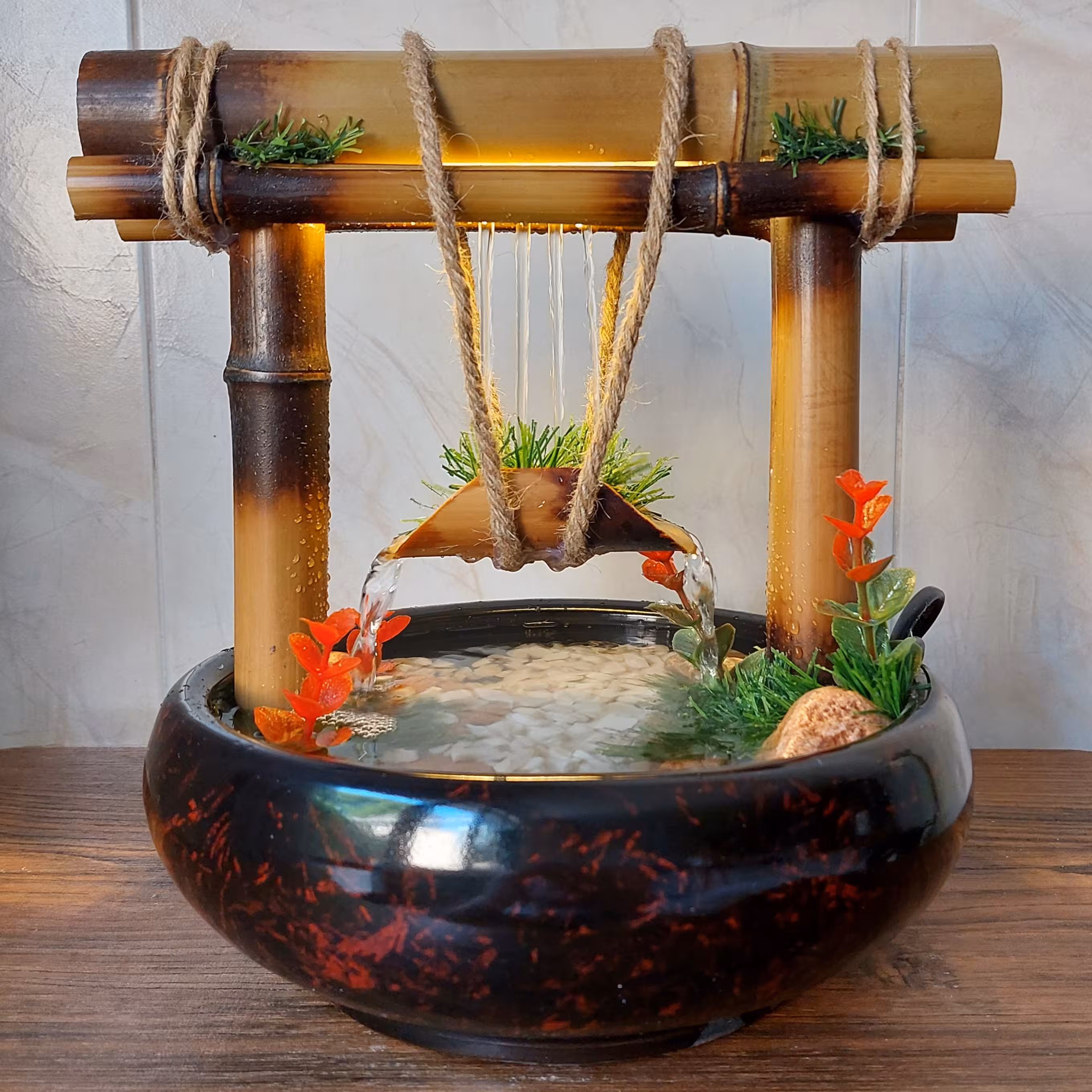 آبنما طرح دروازه ای مینیاتوری قرمز رنگ