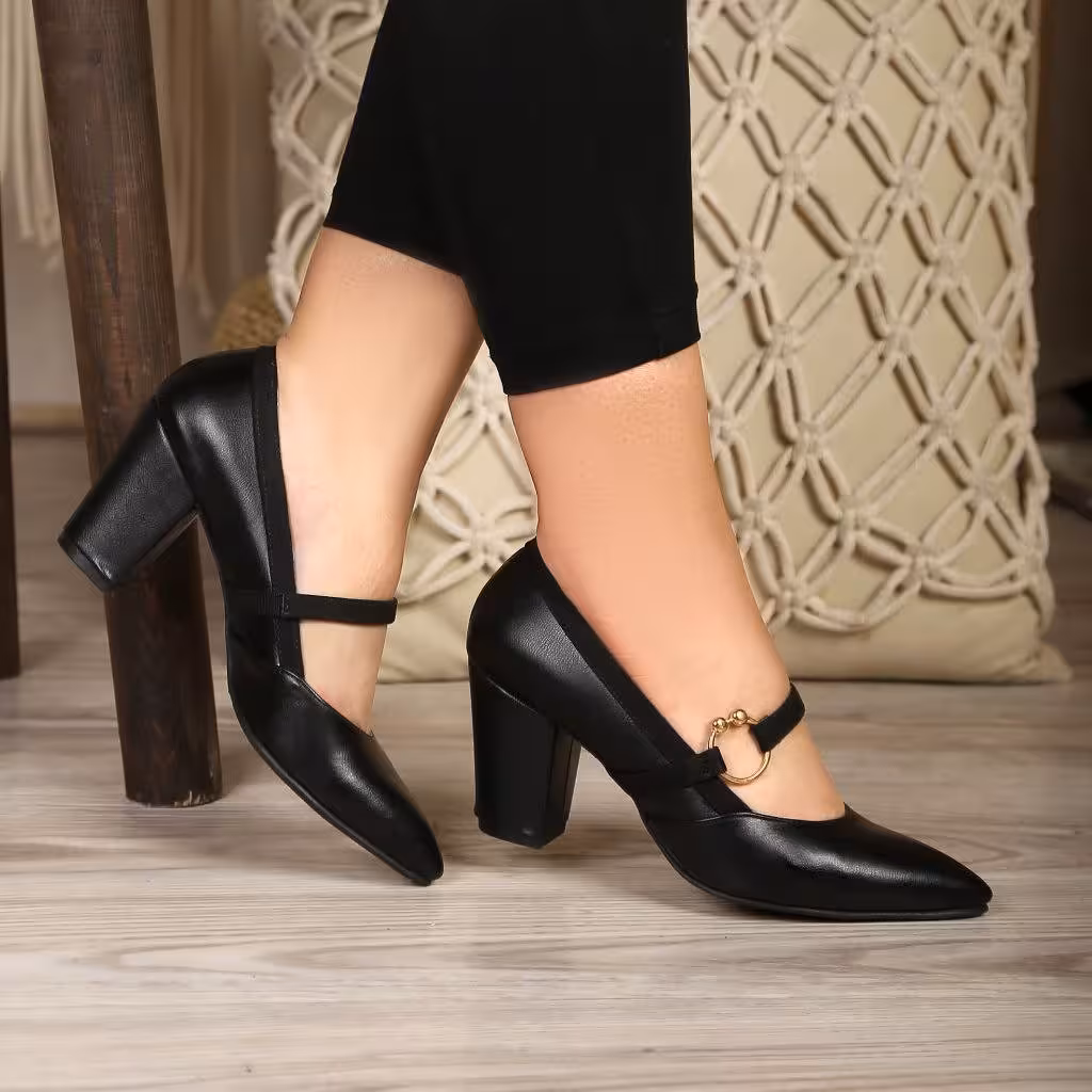 کفش کلاسیک زنانه پاشنه دار کد 588 با رنگ بندی خاص