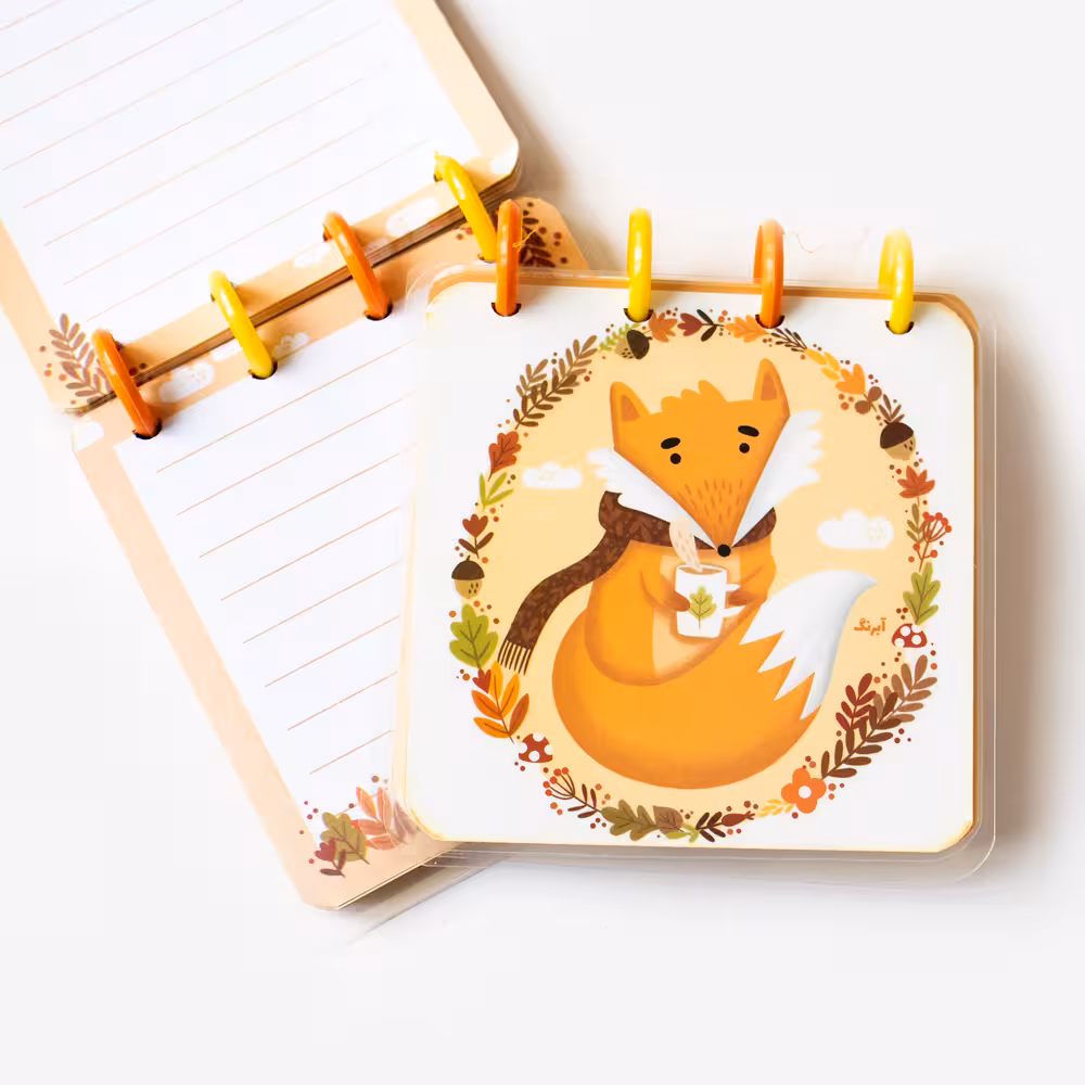 دفترچه دکمه ای Fox آبرنگ (abrang)