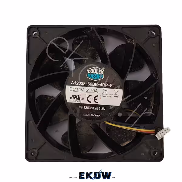 فن 12*12 COOL MASTER 12v (فن COOL MASTER A12038-60BB-4RP-F1 12V 270A)