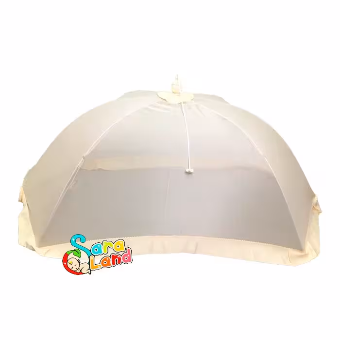 پشه بند چتری کودک رنگ کرم