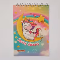 دفترچه سیمی 50 برگ طلقی فانتزی دخترانه برند آونگ طرح های پسرانه و دخترانه