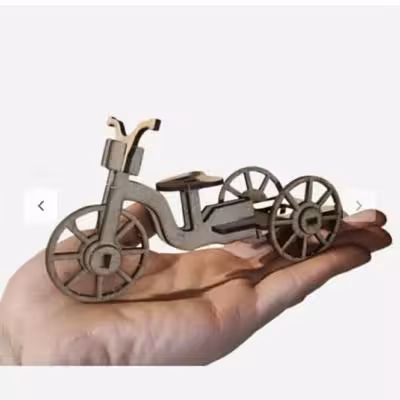 پازل چوبی سه بعدی سه چرخه